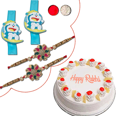 "Rakhis, Pineapple flavour cake -1kg - Click here to View more details about this Product